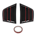 Miniatyrbilde 1 av 8: Svart rød glanset sidevindu vindusbeskyttelse for Dodge Charger 2011-2021 (2 stk)