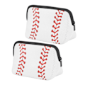 Miniatyrbillede 1 af 8: Vandtæt makeuptaske i neopren med baseballtryk