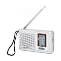Miniatyrbild 4 av 8: Bärbar fickradio AM/FM Klassisk elegant design Silvergrå Batteridriven radio för hem vandring cykling resor
