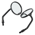Miniatyrbilde 8 av 8: Wide Vision Motorsykkelbakspeil, Universal 3,4-tommers styrespeil (svart)