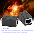 Miniatyrbilde 8 av 8: RJ45 LAN-kontaktkobling - hunn til hunn-adapter for Cat7/Cat6/Cat5e - pakke med 2