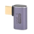 Miniatyrbild 6 av 8: Typ C Mobiltelefonadapter 40GB Hög Hastighet Audio Videoöverföring 100W Maximalt Stöd 8K Vid 120HZ Typ C Hona till Typ C Hane Böjd