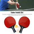 Miniatyrbilde 2 av 8: REGAIL Bordtennissett med to racketter og tre baller - Bordtennisbat for utendørsaktiviteter og ballspill - Blå