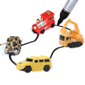 Miniatyrbillede 7 af 8: Sjov Pen Induktiv Bil Lastbil Følg Enhver Tegnet Sort Linje Mini Legetøj Ingeniørkøretøjer Pædagogisk Legetøj