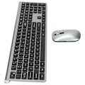 Miniatyrbild 6 av 8: 2,4 GHz Trådlöst tangentbord och mus 108-tangenter Fullt tangentbord och ergonomisk mus med hög känslighet för Windows för bärbar dator Metallgrå