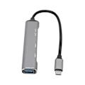 Miniatyrbild 6 av 8: USB-C Hub 5-i-1 Plug and Play Typ C Hub Metall Elektronik Typ C Dockningsstation USB-C Adapter för Windows för Linux Svart