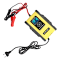 Miniatyrbilde 4 av 8: Smart batterilader 12V/12A 24V/6A 7-trinns ladepulsreparasjon for bilbåt - gul/svart, EU-kontakt