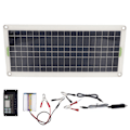 Pikkukuva 8 / 8: Kannettava aurinkopaneelisarja 12V 30W, 220W invertteriohjain, tehokas polykiteinen pii, 2 USB-porttia matkailuautoon, veneeseen, autoon