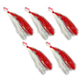 Miniatyrbild 6 av 8: Metal Ice Fishing Jig Set - 5 st verklighetstrogna hållbart bete med skarpa röda fiske J-krokar