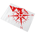 Pikkukuva 6 / 8: Mountain Compass -autotarra takaikkunaan - punainen, vahva tarttuvuus, värinkestävä - Universaalit autotarrat (60x45 cm)