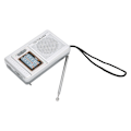 Miniatyrbillede 5 af 8: Bærbar Lommeradio AM/FM Klassisk Elegant Design Sølvgrå Batteridrevet Radio til Hjem Vandreture Cykling Rejser