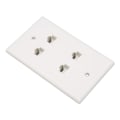 Miniatyrbilde 2 av 8: Ethernet Veggplate 4 Port Cat6 Plassbesparende God Fiksering Internett Veggplate med Skruer for Hjemmekontor