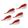 Miniatyrbild 3 av 8: Metal Ice Fishing Jig Set - 5 st verklighetstrogna hållbart bete med skarpa röda fiske J-krokar