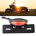 Miniatyrbilde 4 av 8: Motorsykkel Baklys Universal Retro LED Brems Lys Nummerplate Lys Indikatorlys (rød)