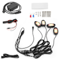 Miniatyrbilde 5 av 8: LED Rock Light Kit 1V4 Bluetooth Fjernkontroll Neon Vanntett Musikklampe for Bil Offroad Lastebil Chassis