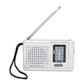 Miniatyrbild 2 av 8: Bärbar fickradio AM/FM Klassisk elegant design Silvergrå Batteridriven radio för hem vandring cykling resor