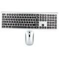 Miniatyrbild 7 av 8: 2,4 GHz Trådlöst tangentbord och mus 108-tangenter Fullt tangentbord och ergonomisk mus med hög känslighet för Windows för bärbar dator Metallgrå