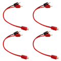 Miniatyrbilde 8 av 8: 4 stk Bil RCA 1 Hunn 2 Hann Adapter Y Splitter Høyttaler Lydkabel 20cm Lang for Enhet med 3.5mm Jack