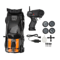 Miniatyrbillede 1 af 8: Højhastigheds 1:16 Skala 4WD RC Driftbil med LED-lys - Sort