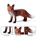 Miniatyrbild 4 av 11: Fox modell leksak vilda djur modell set leksak simulering solid räv plommonhjort barn tårtdekorationer M-030 Red Fox [0.016KG]]