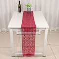 Miniatyrbilde 1 av 11: 2 stk. paljettbordflagg bryllupsseremoni oppsett duk bordløper juledekorasjon polyester firkantet glitterpaljett Rose Red 30*140cm/80g