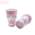Miniatyrbillede 10 af 11: Engangs Service med Enhjørning, Enhjørning Festartikler, Papirtallerkener, Kopper, Servietter, Enhjørning Fødselsdagsfest Dekoration, Baby Shower Pige 24pcs tableware