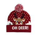 Miniatyrbillede 6 af 11: LED Julehue Sweater Strikket Hue Julelys Strikket Hue Julegave til Børn Julepynt J