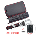Miniatyrbild 7 av 8: Läder Bilnyckelskydd För Mazda 3 Sedan Hatchback 2019 CX-30 CX-5 CX-9 2020 CX50 Nyckelring Smart Fjärrkontroll Skyddsfodral 3 Buttons