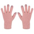 Miniatyrbilde 8 av 11: Varme strikkede hansker med fulle fingre for kvinner og menn, solide ullvotter med berøringsskjerm, tykke varme sykkel- og kjørehansker H46 Dark Gray One Size