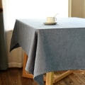 Miniatyrbild 4 av 8: Linne Duk Soffbord Enkel Enfärgad Rund Bordsduk Japansk Bomull Linne Rektangulär Duk Light gray (thick) 135*220cm
