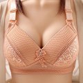 Miniatyrbild 3 av 5: Push Up BH för Kvinnor Sexiga Underkläder Spets Blommig Broderi Behå Underkläder Sömlös Trådlös Bralette Soutien Gorge Wine red 38/85C