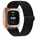 Miniatyrbillede 11 af 11: Elastisk vævet løkkestrop til Fitbit Versa 3 2 Versa Lite rem justerbar nylon sportsurrem armbånd til Fitbit Sense rem Leopard For Fitbit Versa 3