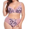 Miniatyrbilde 3 av 4: Ekstra Tynn Pluss Størrelse BH Sett 38-48 D Cup Dame Undertøy Sett L-5Xl Store Truser Tan 85D