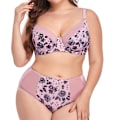Miniatyrbillede 4 af 5: Ultra Tynd Plus Size BH Sæt 38-48 D Skål Dame Undertøj Sæt L-5Xl Store Trusser Red 85D
