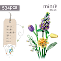 Miniatyrbild 1 av 11: Kreativa Roliga Kaktus Byggklossar Gör-det-själv Simulering Suckulent Krukväxt Grön Växt Blomma 3D Modell Mini Tegel Barnleksak Present 1672 No box