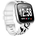 Miniatyrbillede 6 af 11: Rem til Fitbit Versa 2 Versa Rem Blød TPU Udskiftningsarmbånd til Fitbit Versa 2 Versa Lite Urrem Armbånd Snake pattern Black Size S For Versa 1 2