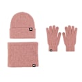 Miniatyrbild 4 av 11: Varm Ullmössa Halsduk Handskar Tredelat Set Vindtät Stickad Mössa Tredelat Set Caramel three-piece set