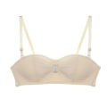 Miniatyrbillede 2 af 4: Sexede trådløse BH'er til kvinder, blød sømløs brystholder, half cup push up lingeri, multi way usynlig BH Black 34A