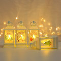 Miniatyrbilde 2 av 11: Julevindlampe Lysestake Lampe Nattlampe Gammel Mann Snømann Dekorasjon Skrivebordsornamenter Juledekorasjoner Mint Green
