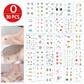 Miniatyrbilde 9 av 11: Midlertidige tatoveringsklistremerker for jenter, vanntette, langvarige, falske tatoveringsklistremerker, lyse, søte tatoveringer på kropp, ansikt, barn B 30pcs