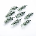 Miniatyrbillede 5 af 6: 100 stk. kunstige planter Plastik fyrrenåle snefnug Julekrans materiale Bryllup Dekorative blomsterkranse Boligindretning 2