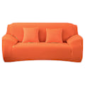 Miniatyrbild 1 av 11: Överdrag Enfärgat Sofföverdrag för Vardagsrum Elastiskt Hörnsofföverdrag Stolsöverdrag 1/2/3/4 Sits Orange 1-seat 90-140cm