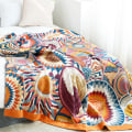 Miniatyrbild 1 av 4: Gles Bomull Handduk Täcke Lakan Dubbelt Täcke Modernt Sommartäcke Tunt Avsnitt Sommar Luftkonditionering Filt Colorful World towel blanket 150*200cm