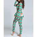 Miniatyrbild 7 av 11: Julpyjamas Matchande Familjepyjamas Mode Pyjamas för Kvinnor Knäppta Vuxenpyjamasar Loungewear Ny Design Loungekläder Hemmakläder style 5 S