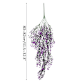 Miniatyrbillede 4 af 11: 2,3 m Blomsterguirlande Kunstig Blomstersnor med Blade Silke Sakura Kirsebærblomst Efeu Ranke til Hjemmehave Bryllupsbue Dekoration B05 rose red string
