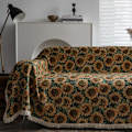 Pikkukuva 5 / 11: Amerikkalainen maalaistyylinen sohvapyyhe, paksu jacquard-kangas, vintage-pyyhe, suojakangas, ulkokäyttöön, monikäyttöinen Color badge white beard 130*180