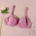 Miniatyrbilde 4 av 5: Store størrelser BH for kvinner 75E 80E 85E 90E 95E 100E Dame Plus Size Blonde Undertøy Uforet Ultratynn Myk Bomulls BH Beige 40/90E