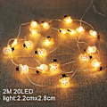 Pikkukuva 7 / 7: LED Joulu Koristeelliset Valosarjat Hirvenpää Koristeellinen Juhlavalaisin Kuparilanka Pienet Värilliset Valosarjat Three-dimensional black hat snowman Warm 2 M 20 lights [USB style]]