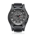 Miniatyrbillede 3 af 3: Herreur Kalenderur Vandtæt Quartz Bælteur Black Shell Gray
