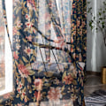 Miniatyrbilde 7 av 7: Amerikanske rustikke gardiner, halvskygge for soverom, arbeidsrom, stue, blomsterplante vindusgardin grov bomull Curtain W200xL260cm 1pc